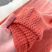 Mellow Dual Shade Crochet Maxi Dress