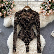 Maren High Neck Mesh Bodysuit