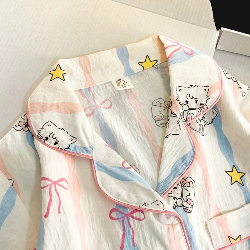 Stella Kitten Padded Nightsuit Set