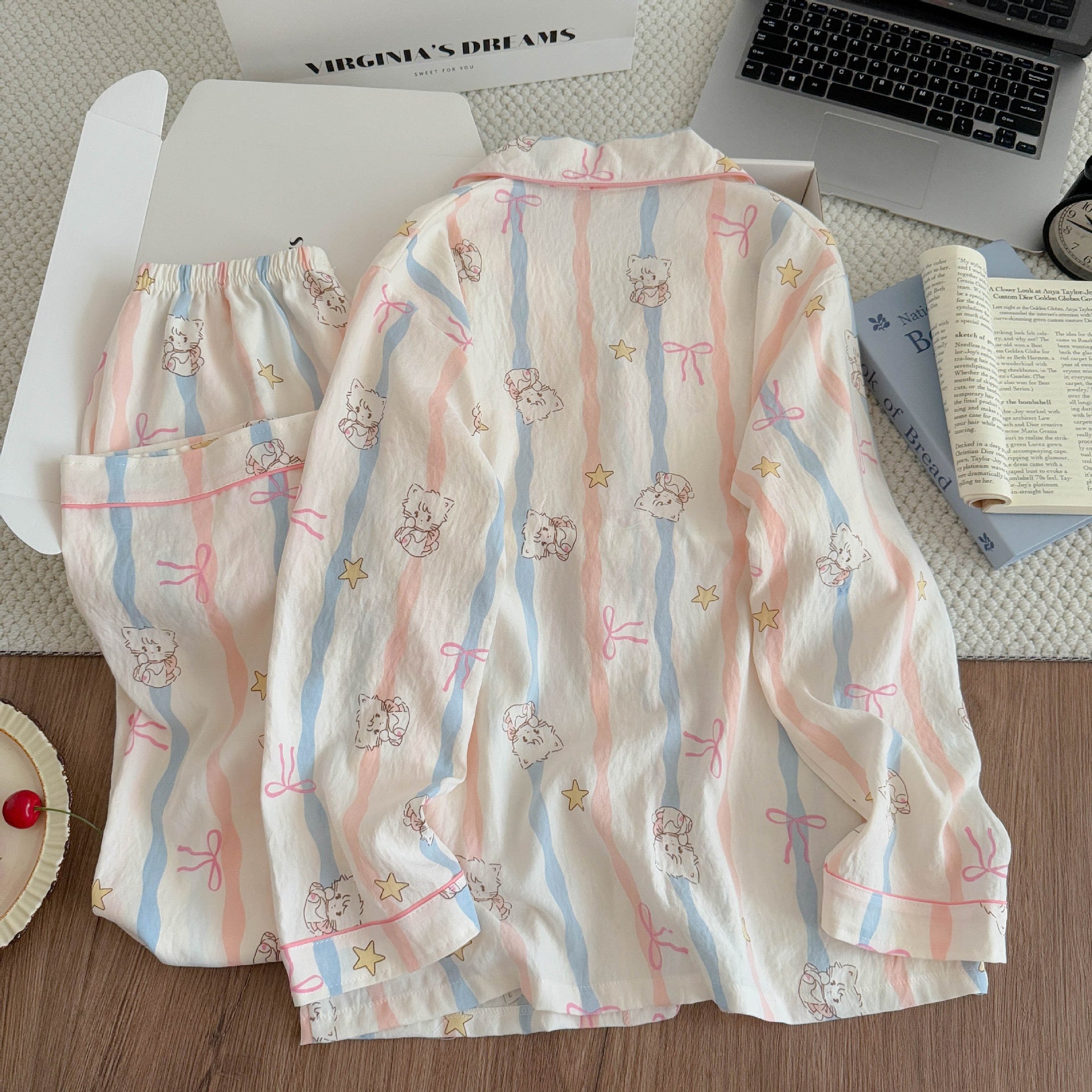 Stella Kitten Padded Nightsuit Set