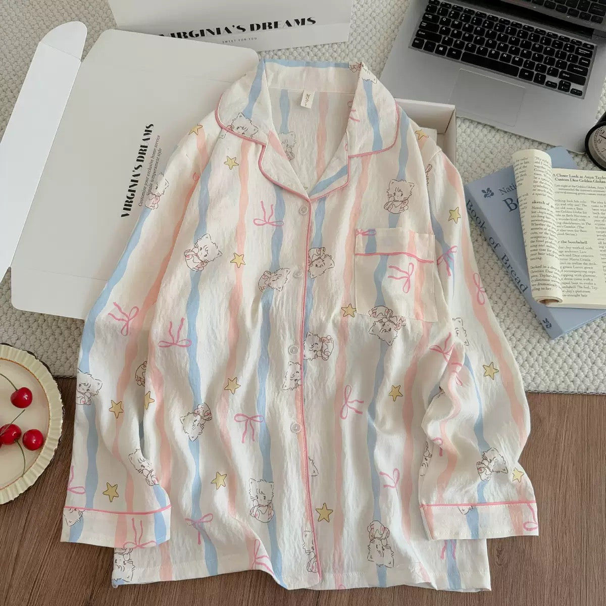 Stella Kitten Padded Nightsuit Set