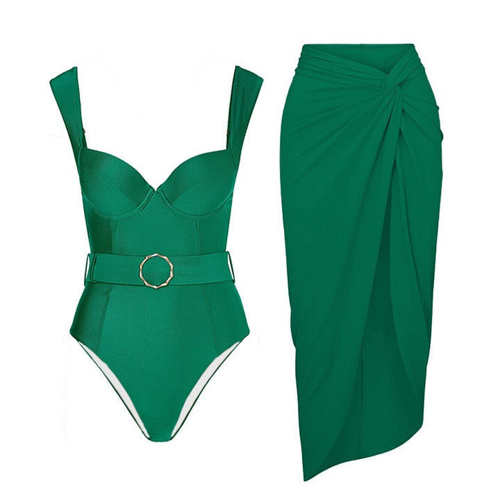 Diva Sling Belt Monokini And Sarong Set