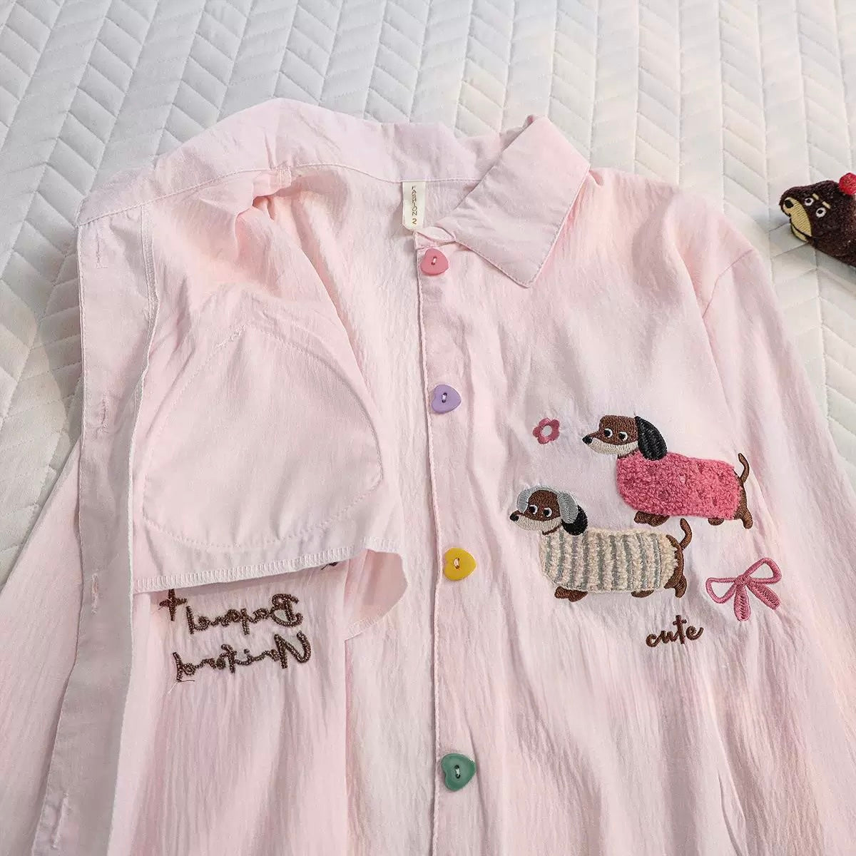 Blush Pup Padded Nightsuit Set