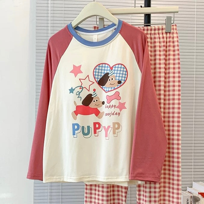 Pawberry Checks Padded Nightsuit Set