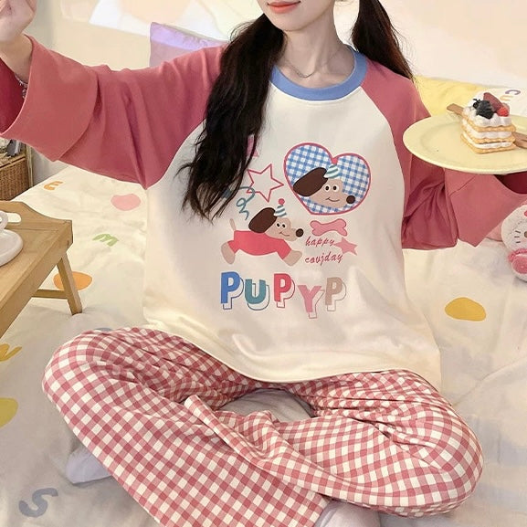 Pawberry Checks Padded Nightsuit Set