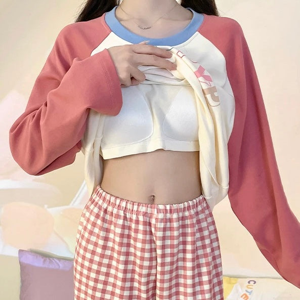 Pawberry Checks Padded Nightsuit Set