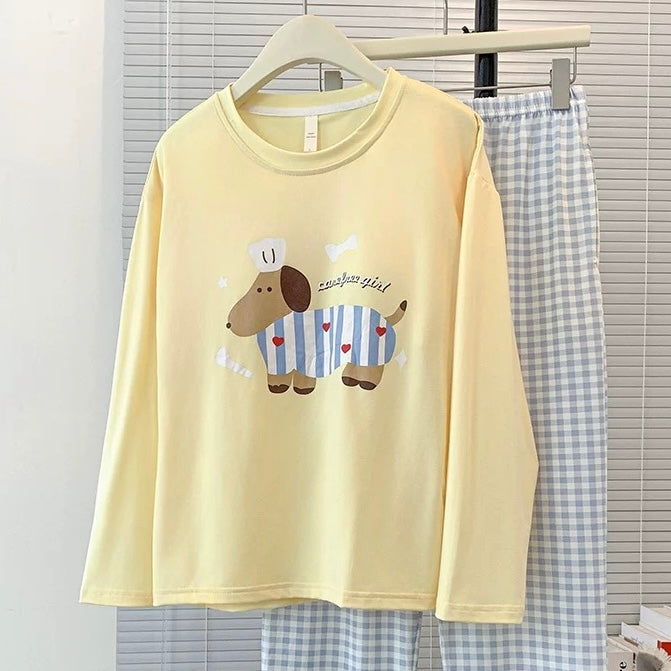 Buttercup Plaid Padded Nightsuit Set