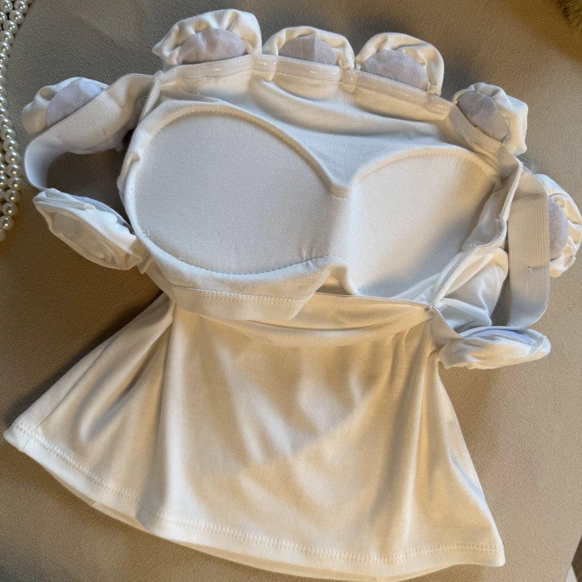 3D Rose Luxe Built-In Bra Top