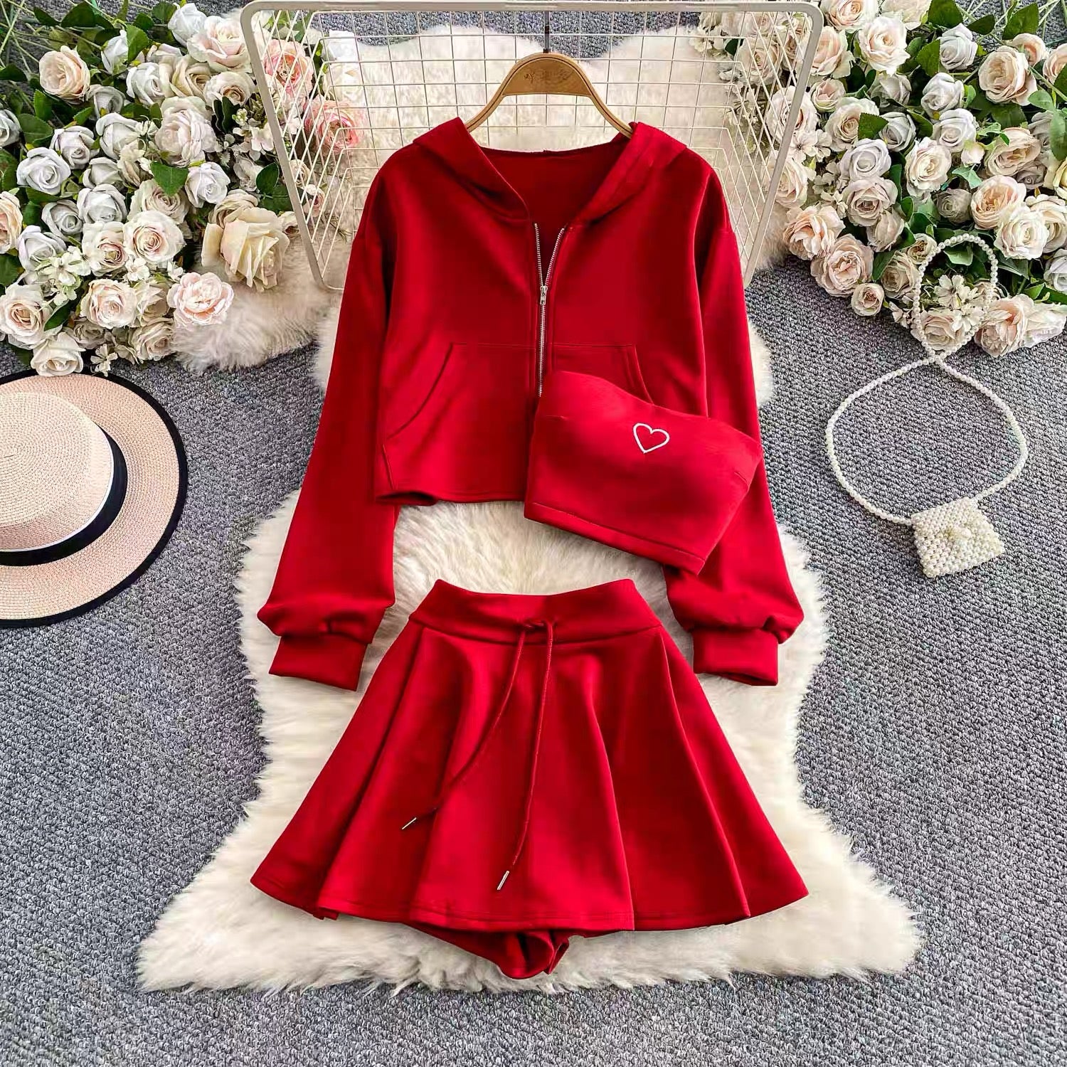 Street Luxe Padded Co-ord Set - 3Pc Set