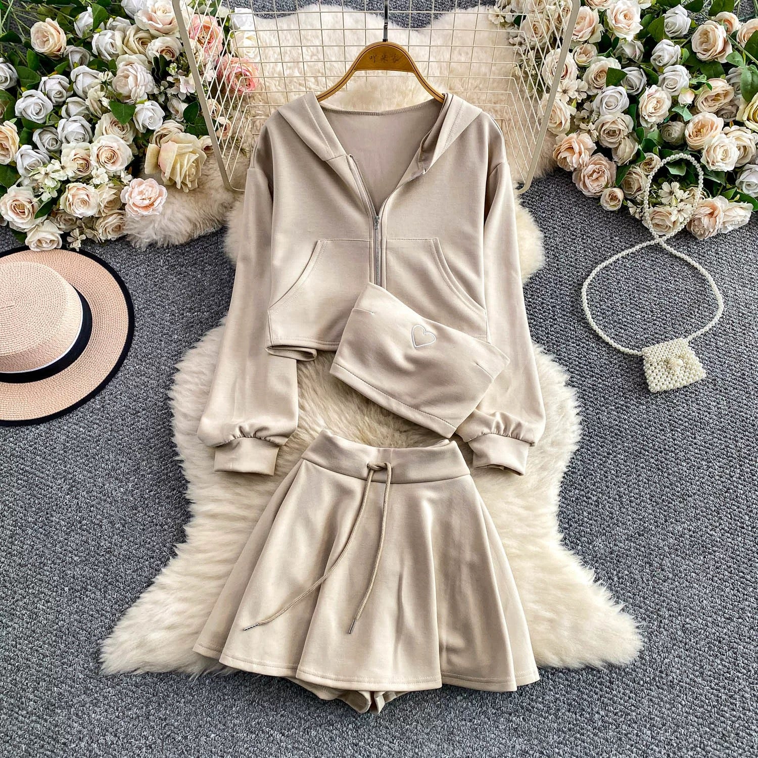 Street Luxe Padded Co-ord Set - 3Pc Set