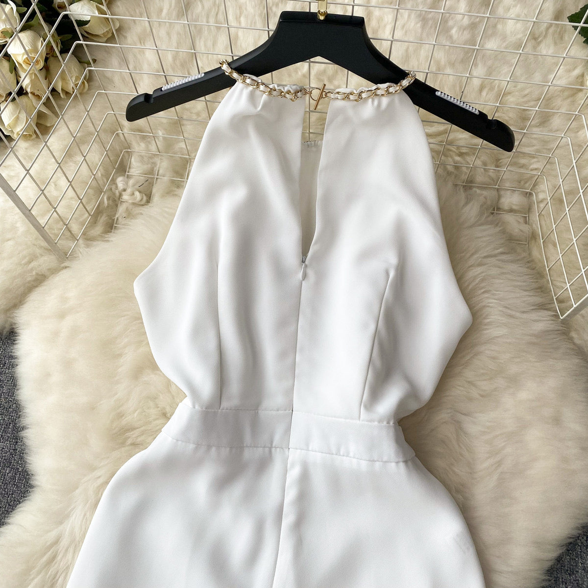 Eva Halter Neckline Romper