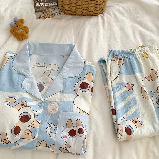 Midnight Belly Kitty Padded Nightsuit Set