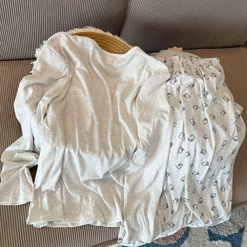 Kawaii Kitty Padded Nightsuit Set