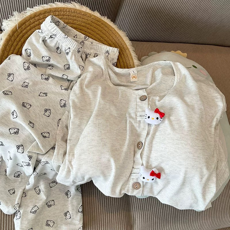 Kawaii Kitty Padded Nightsuit Set