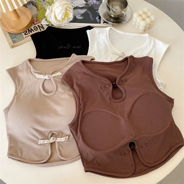 Zen Knot Built-In Bra Tank Top