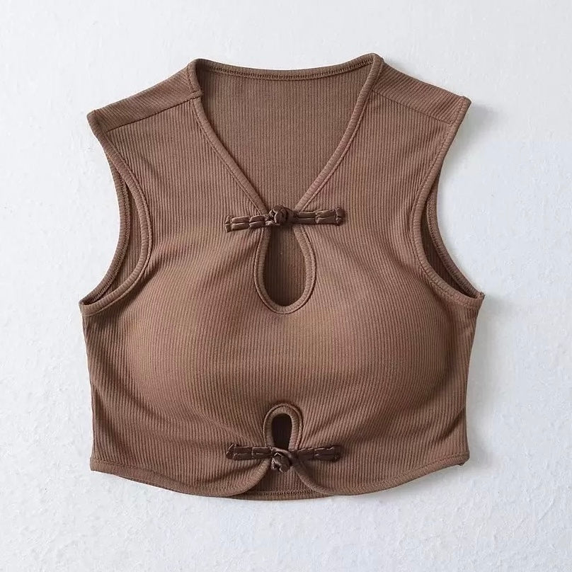 Zen Knot Built-In Bra Tank Top