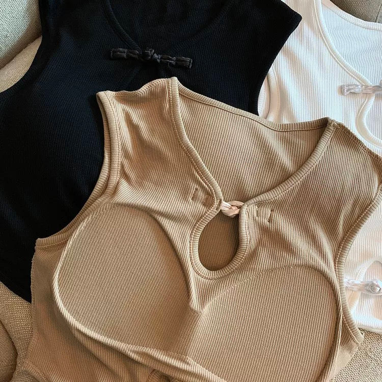 Zen Knot Built-In Bra Tank Top