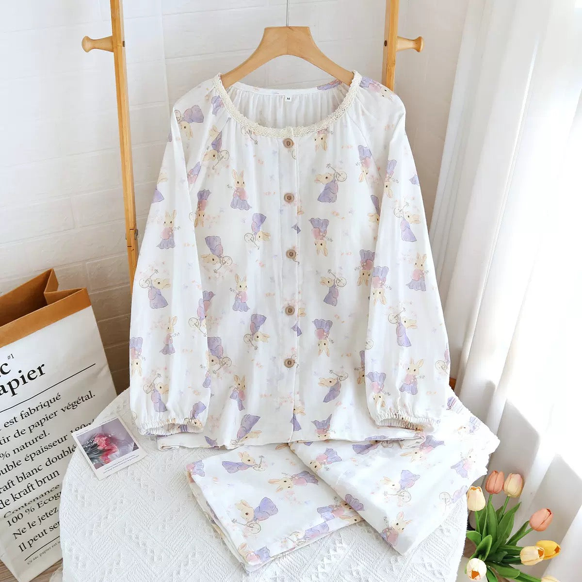 Pastel Doe Padded Nightsuit Set