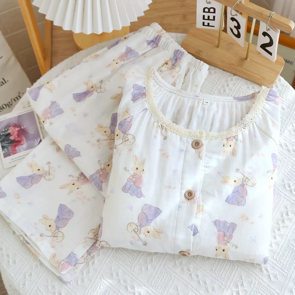 Pastel Doe Padded Nightsuit Set