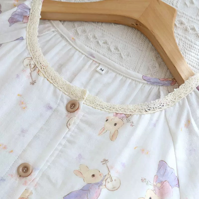 Pastel Doe Padded Nightsuit Set