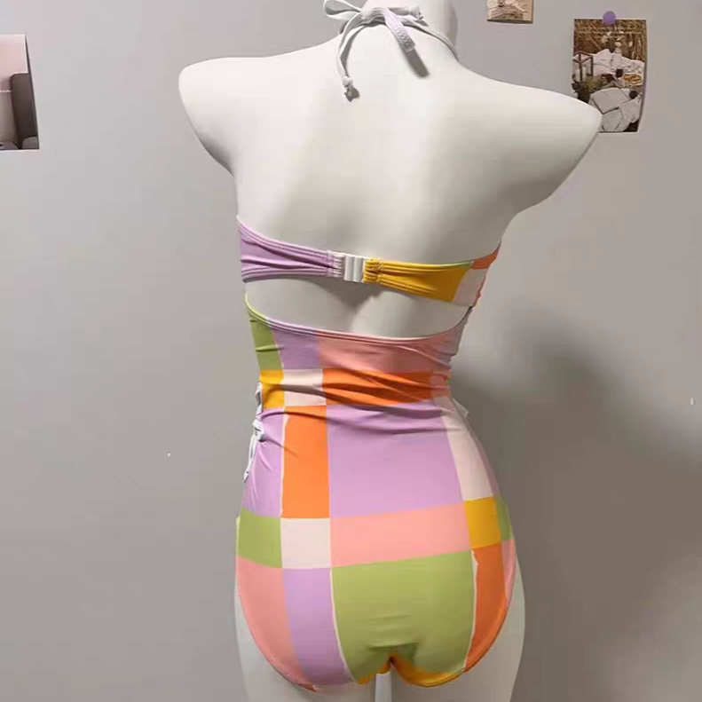 Multicolor Flower Cutout Monokini