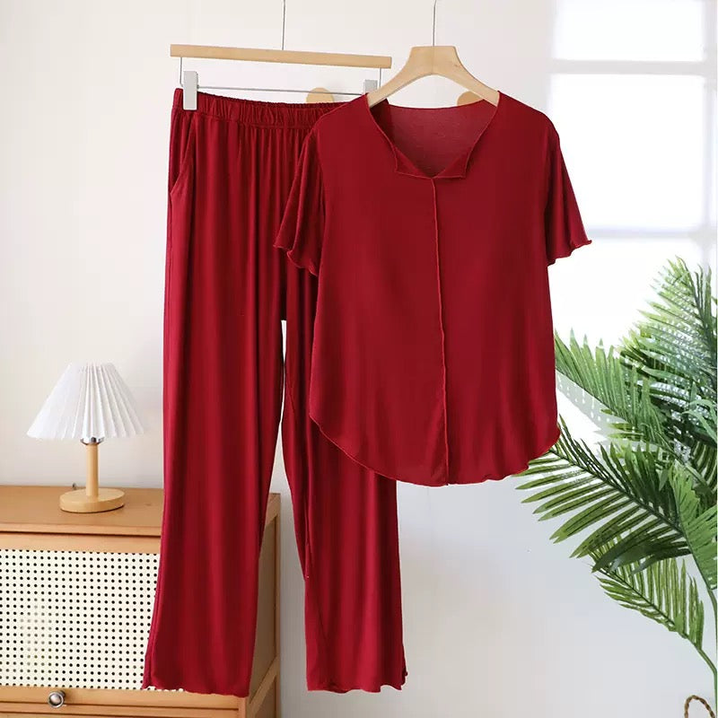 Ondine Ruffle Padded Nightsuit Set
