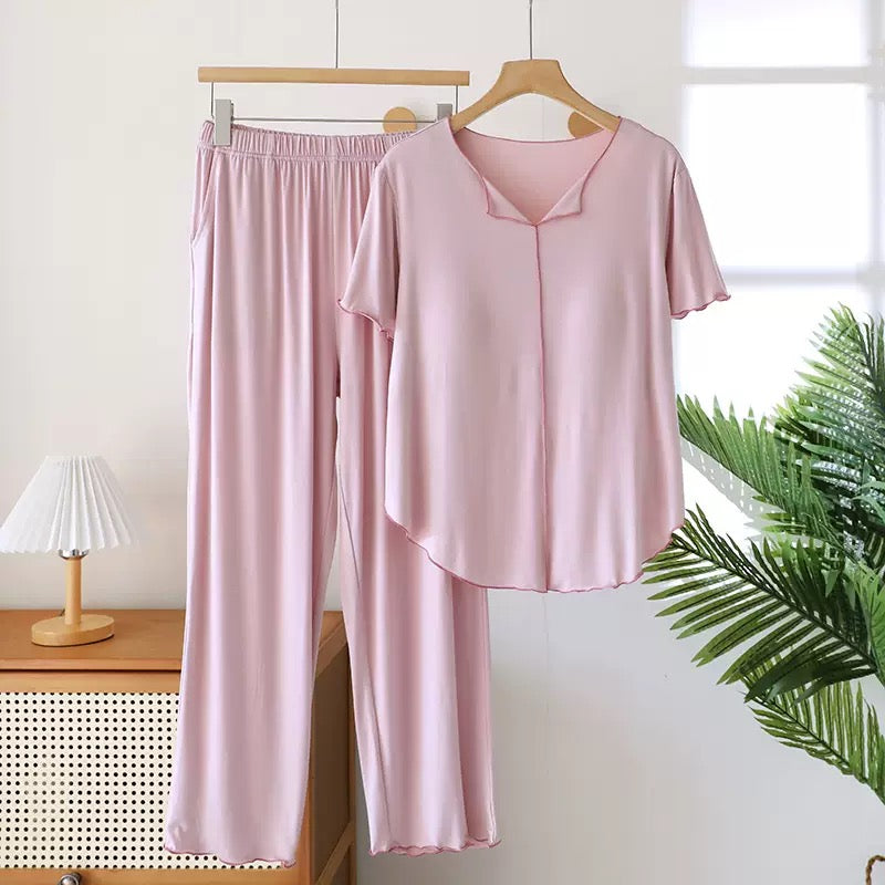 Ondine Ruffle Padded Nightsuit Set