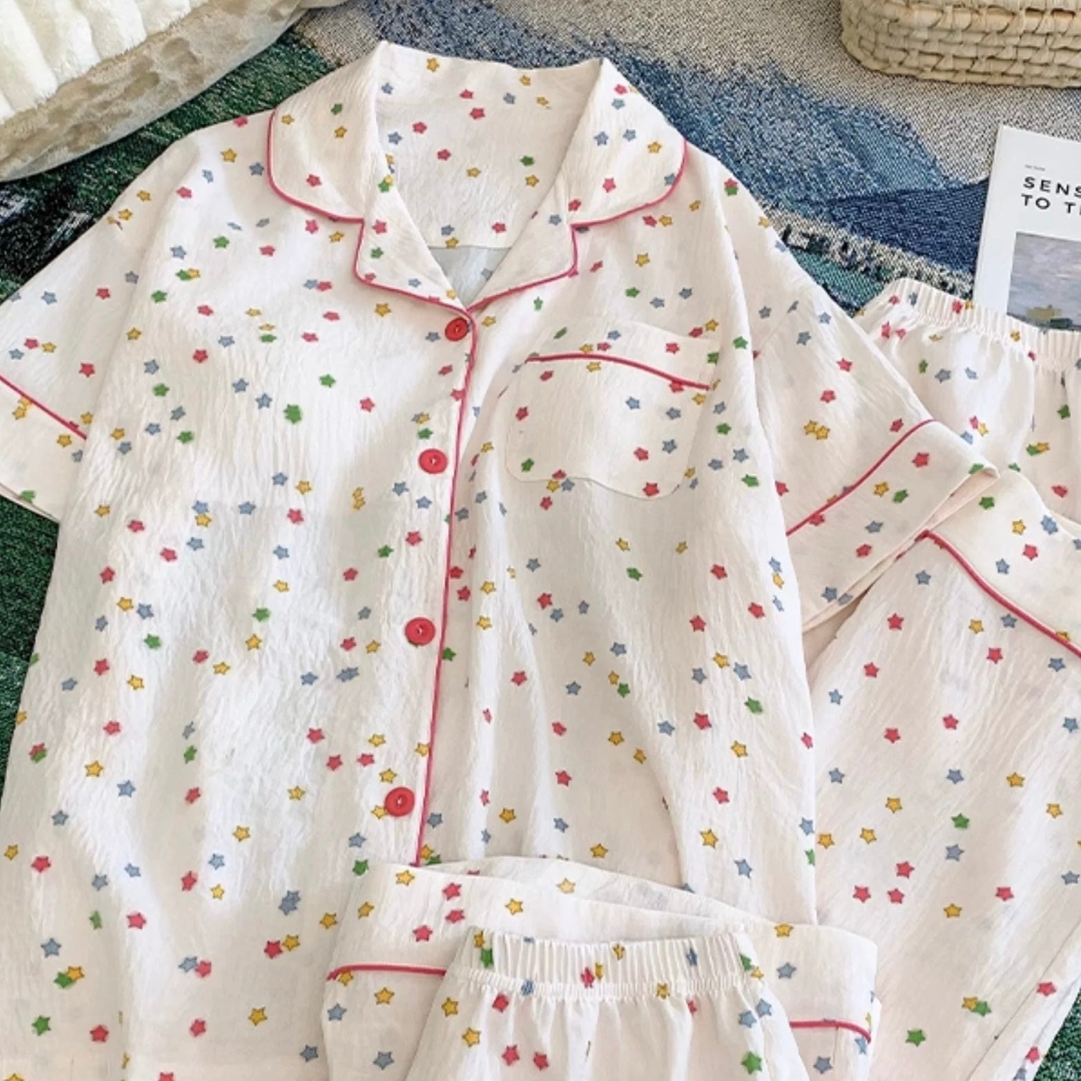 Twinkle Star Padded Nightsuit - 3pc Set