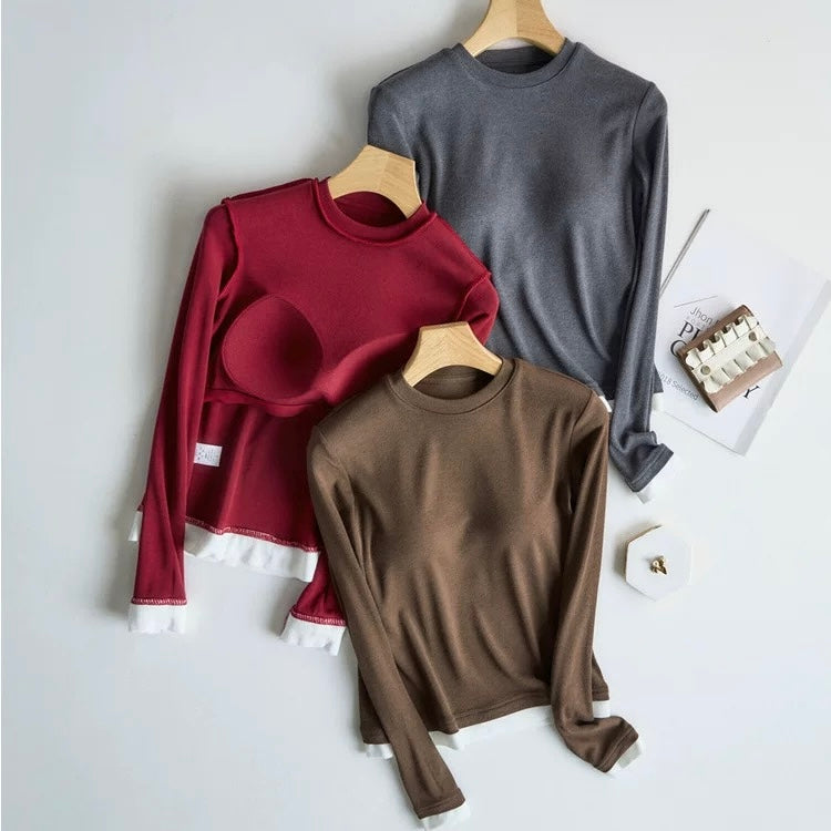 Layer Luxe Warm Built-In Bra Tee