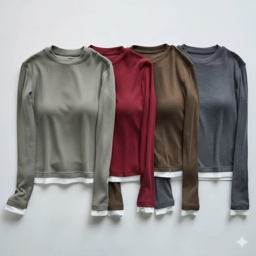 Layer Luxe Warm Built-In Bra Tee