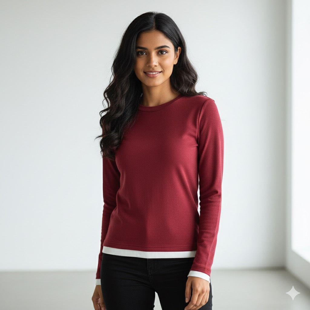 Layer Luxe Warm Built-In Bra Tee
