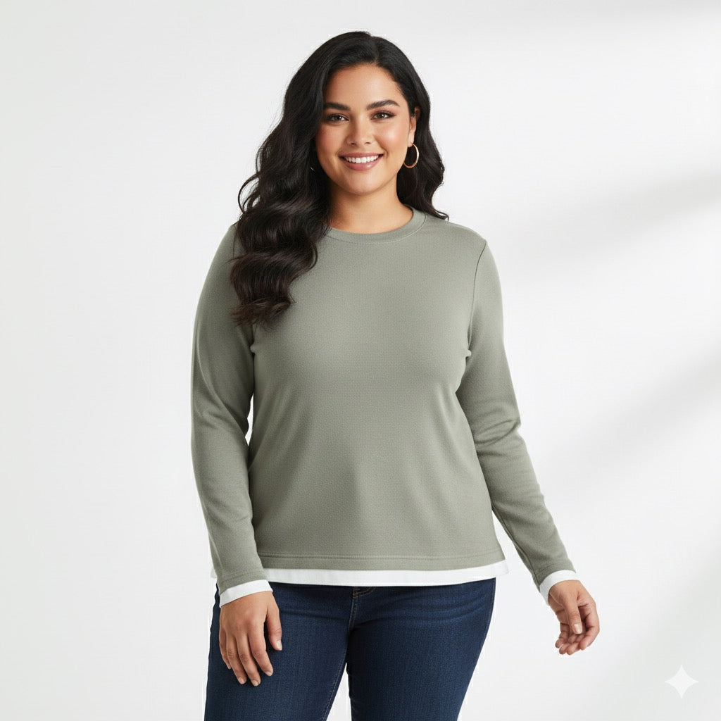 Layer Luxe Warm Built-In Bra Tee