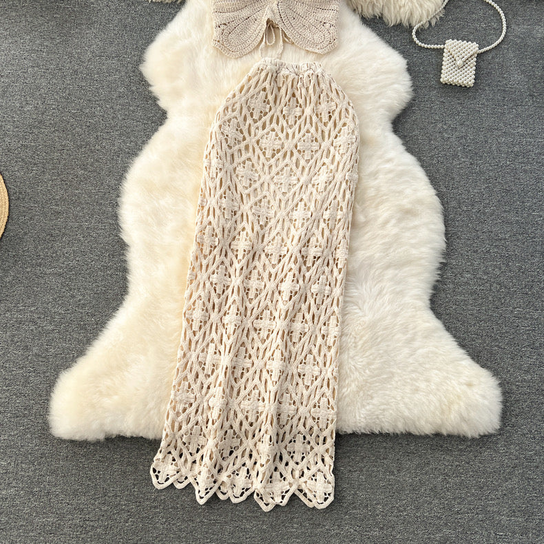 Lisa Crochet Top And Skirt Set