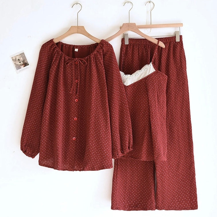 Rusty Romance Padded Nightsuit - 3pc Set