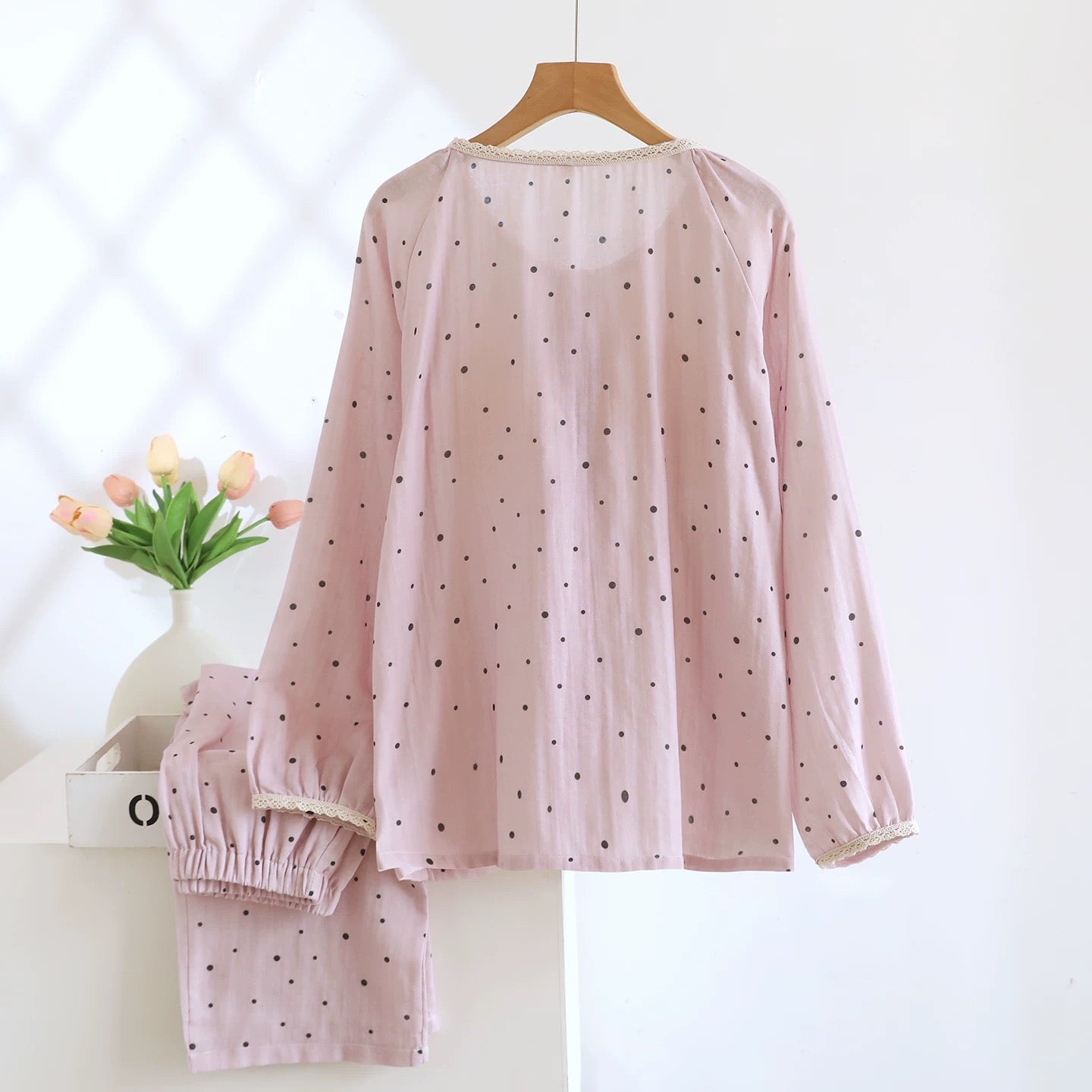 Lacy Dots Delight Padded Nightsuit Set