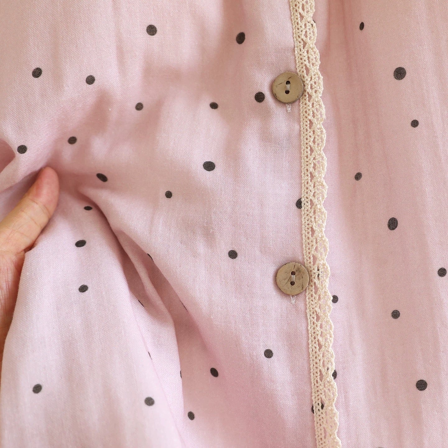 Lacy Dots Delight Padded Nightsuit Set