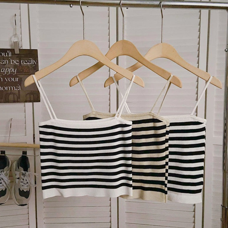 Lolo Stripe Camisole With Cotton Denim Shirt