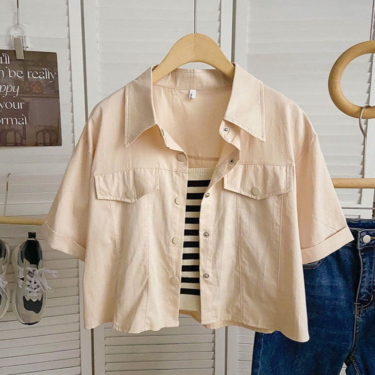 Lolo Stripe Camisole With Cotton Denim Shirt