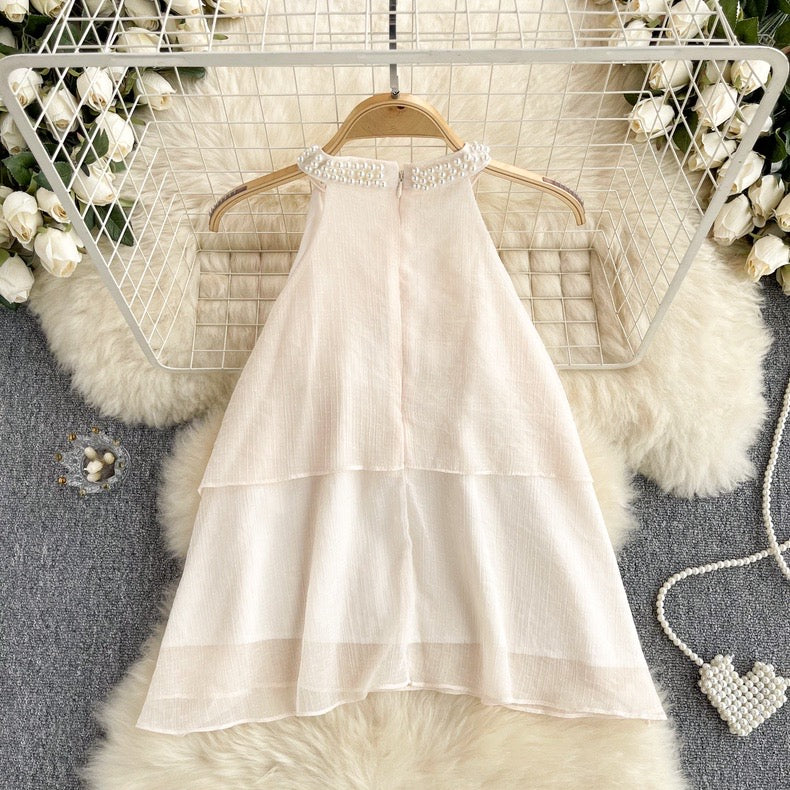 Gloria Pearl Neckline Ruffle Top