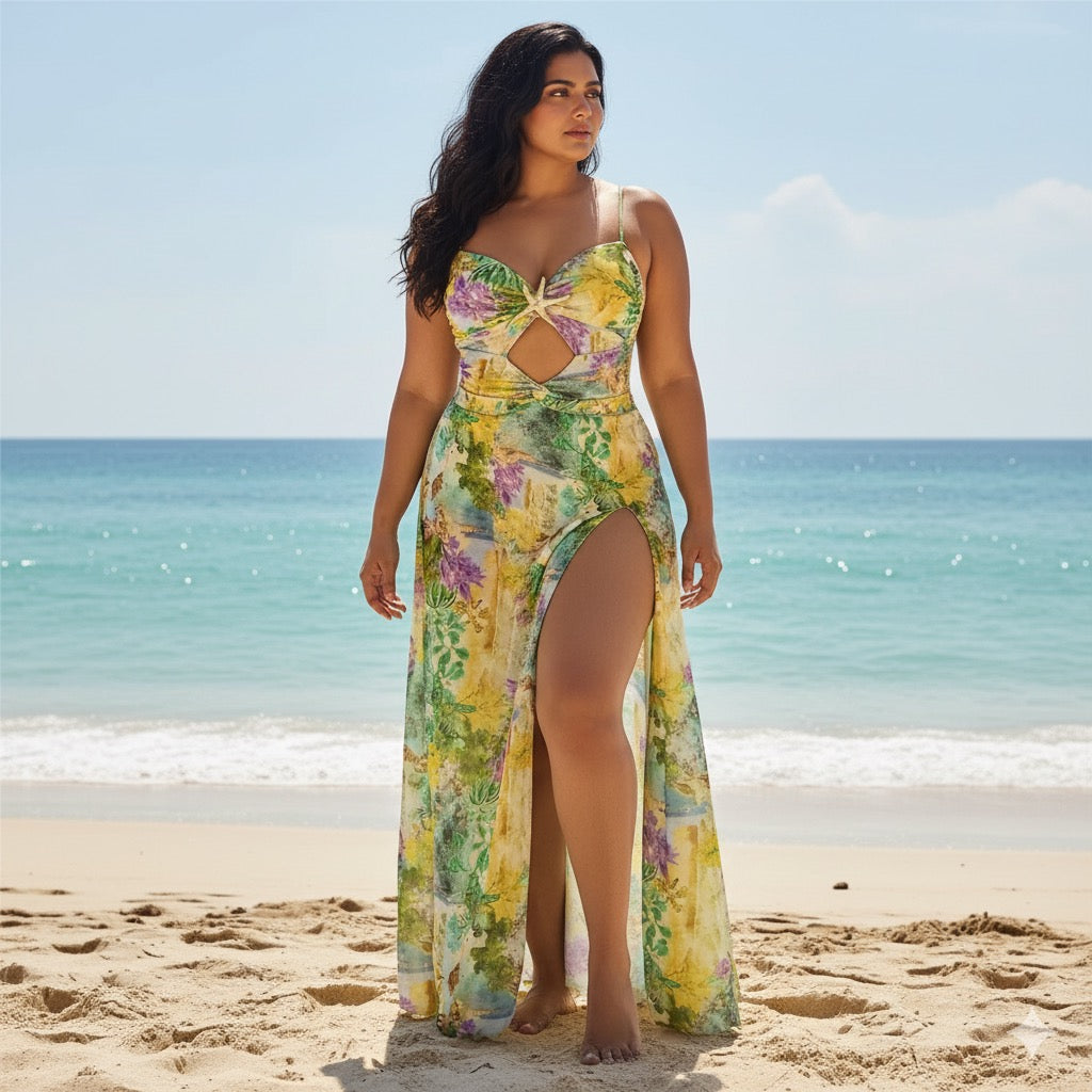 Bloomwave Monokini & Skirt Set