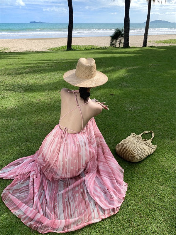 Flowy Floral Print Maxi Dress