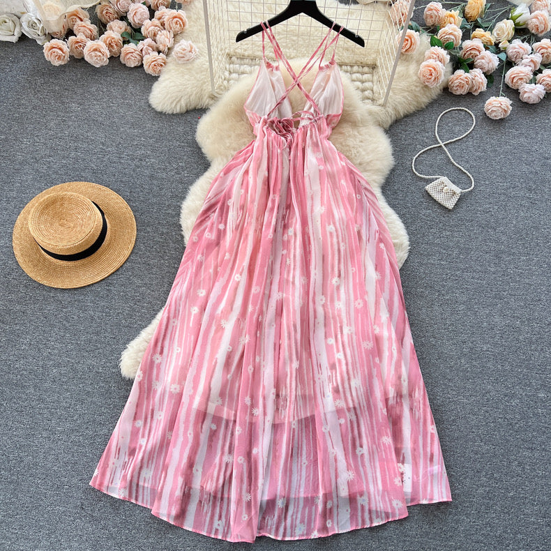 Flowy Floral Print Maxi Dress