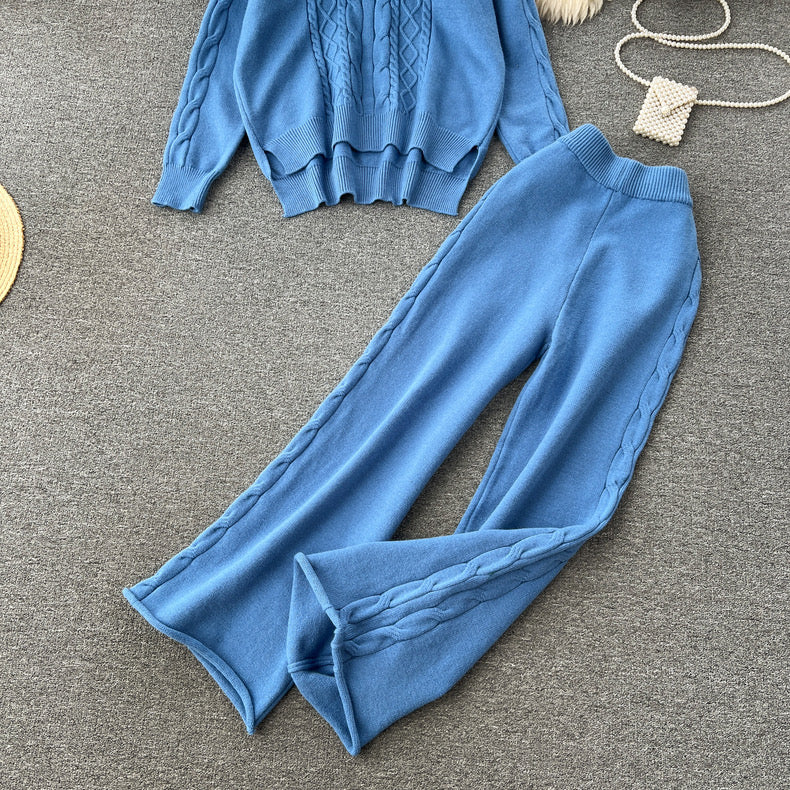 Mimay Knitted Hoodie And pants Set