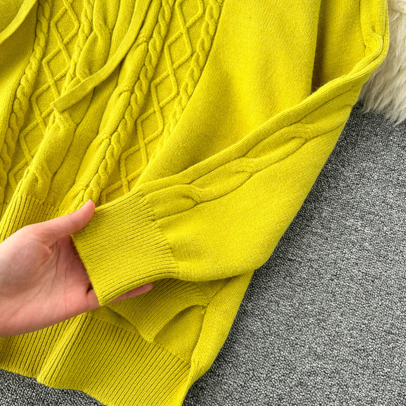 Mimay Knitted Hoodie And pants Set