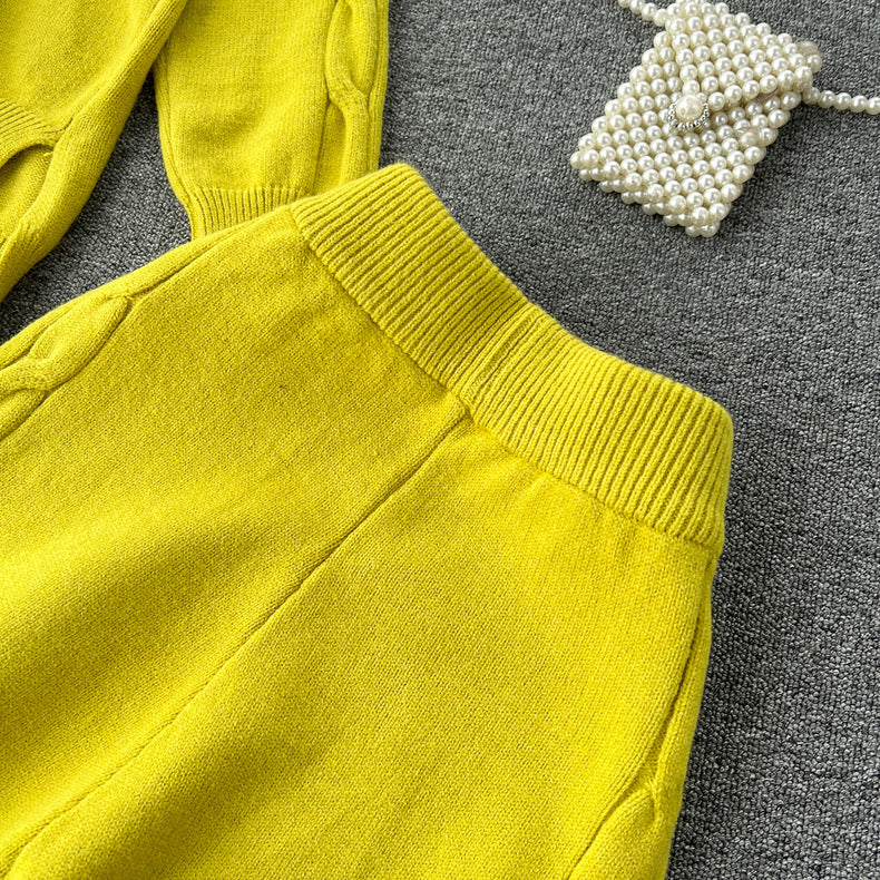 Mimay Knitted Hoodie And pants Set