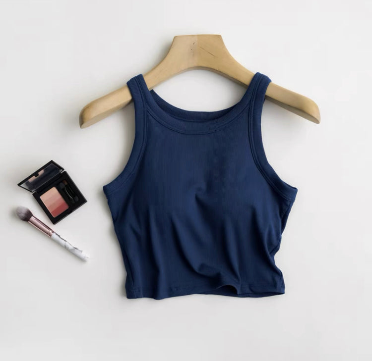 Viral Padded Tank Top - Blue / S