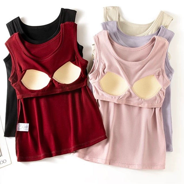 Lily Causal Built-In Bra Tank Top