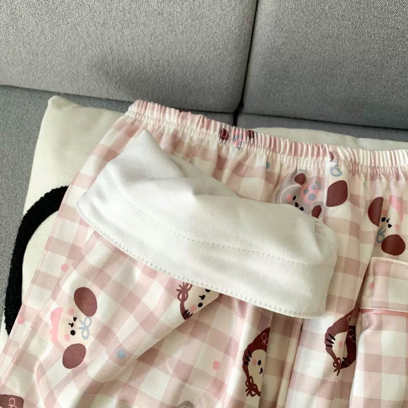 Pinky Paw Padded Winter Nightsuit Set