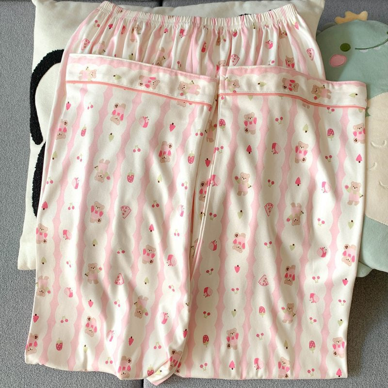 Nara Blush Bear Padded Winter Nightsuit Set