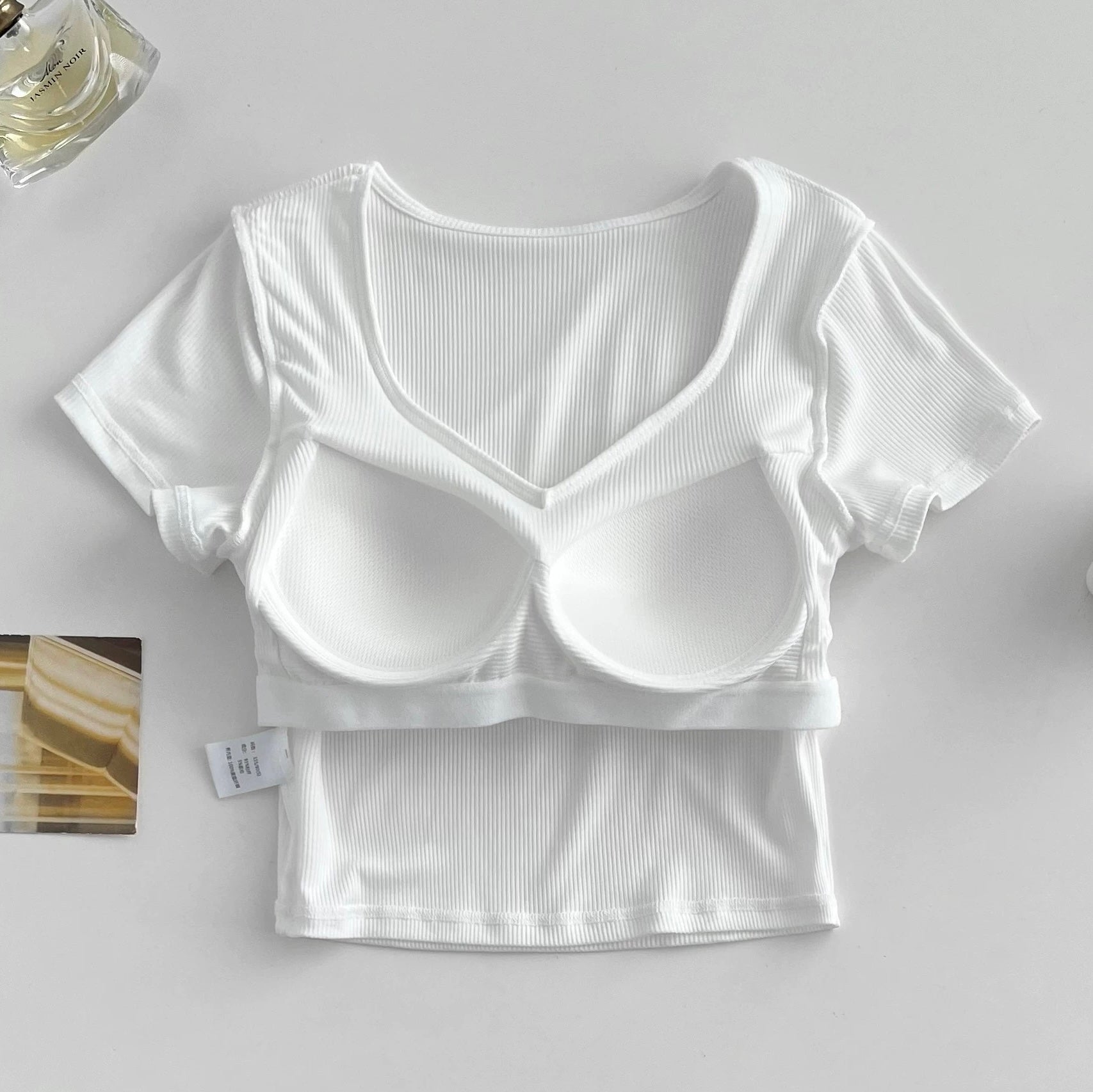 Havana V-Neck Built-In Bra T-shirt
